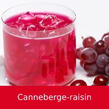 boisson froide canneberge raisin